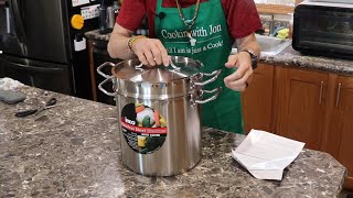 Unboxing the Winware Stainless 16 Quart SteamerPasta Cooker with Cover  First Impressions [upl. by Rosol]