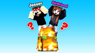 OUR 1 BLOCK WORLD IS ON FIRE  Minecraft w My Girlfriend [upl. by Koffman]