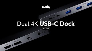 Cudy Dual 4K USBC Docking Station with 100W PD  CS700 [upl. by Petrina]