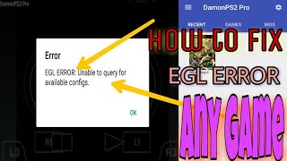 How to fix demon ps2 pro egl error any game any android hindiordu [upl. by Melmon405]