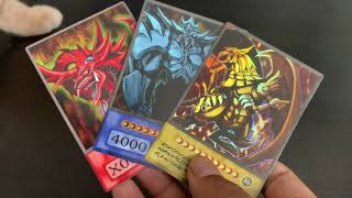 Unboxing The 3 God Cards of YuGiOh Orica Set [upl. by Ailaht]