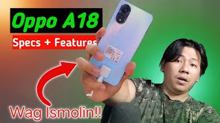 Oppo A18  Small But POWERFUL  Specs amp Features [upl. by Georgetta]