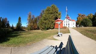 360˚ View Lighthouse view  Leelanau State Park  Northport Michigan [upl. by Naugal]