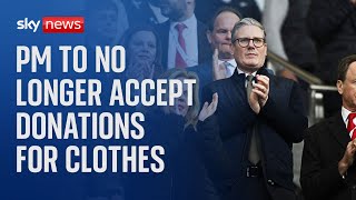 Prime minister Keir Starmer to no longer accept donations to pay for clothes Sky News understands [upl. by Lramaj772]