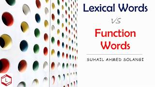 Lexical Words vs Function Words [upl. by Eirhtug617]