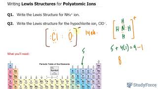 ⚗️ Writing Lewis Structures for Polyatomic Ions [upl. by Pontius]