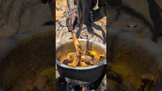 Hadzabe tribe cooks their favorite meal today So delicious and nutritious 😋😍‼️cooking hadzabetribe [upl. by Pubilis]