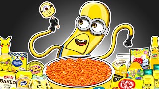 DESPICABLE ME 4  Mega Minions Convenience Store YELLOW Food Mukbang Animation  ASMR [upl. by High]