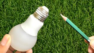 Wrap a nonworking Led Bulb with a pencil and the result will blow your mind [upl. by Ennirroc498]