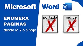 Como enumerar las páginas en Word [upl. by Donela178]