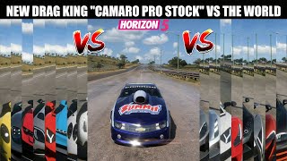 FH5  NEW DRAG KING 👑 quot CAMARO PRO STOCKquot VS EVERYONE  DRAG RACES  FINALLY JESKO DETHRONED [upl. by Anilatak]