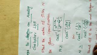 Design procedure for Chebyshev LPF [upl. by Neenej]