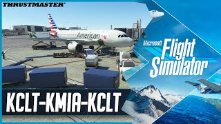 MSFS LIVE  FSDreamTeam Charlotte KCLT  American Airline OPS  A32NX Mod  TCA Airbus Pack [upl. by Alel]