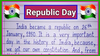 Republic Day essay in englishEssay on Republic Day in english26 January essay in english [upl. by Suravaj233]