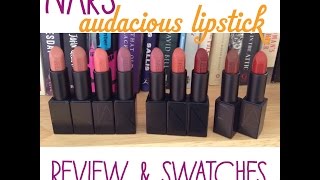 NARS Audacious Lipstick Review amp Swatches [upl. by Leeth158]