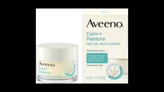 Aveeno CalmRestore Oat Gel Facial Moisturizer for SensitiveSkinGel Cream with PrebioticOat aveeno [upl. by Auburn544]