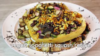 The Secret to Delicious Vegan Spaghetti Squash with Roasted Veggies [upl. by Uzzi534]