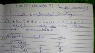 DCE LZ 78 Encoding and Decoding [upl. by Porche]