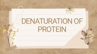 Denaturation of Protein  Microbiology  Biochemistry [upl. by Shela182]