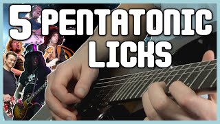 5 Great Hard Rock Pentatonic Licks EVERY Guitar Player Should Know [upl. by Bordie115]