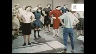 1960s Womens Exercise Class Stretching [upl. by Ad]