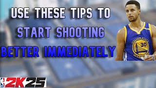 quotTIPS TO IMPROVE YOUR SHOOTING NOWquot NBA 2K25 GAMEPLAY [upl. by Ayinat]