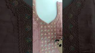 How to attach Lining to Readymade Neck churidar sewing churidar ytshorts [upl. by Nidraj]