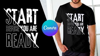 Easy Typography TShirt Design Tutorial in Canva  Design Custom Shirts [upl. by Haiacim]