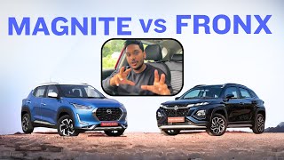 Nissan Magnite vs Maruti Suzuki Fronx  Price Mileage Dimensions Features Comparison in Hindi [upl. by Rastus857]