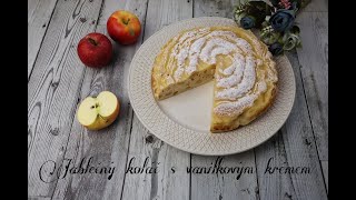 Jablečný koláč s vanilkovým krémem  Videorecept  Dvě v troubě  CZSK HD recipe [upl. by Ojadnama]