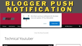 How to Add Notification Button on Blogger  Onesignal Notification  push notifications blogger [upl. by Idel]