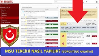 MSÜ TERCİHLERİ NASIL YAPILIR GÖRÜNTÜLÜ ANLATIM MİLLİ SAVUNMA ÜNİVERSİTESİ SUBAY ASTSUBAY ALIMI [upl. by Anetsirk963]