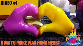 AMAZING  How to make wax hands heart hand wax making art is unique art hands made from wax [upl. by Naesed]