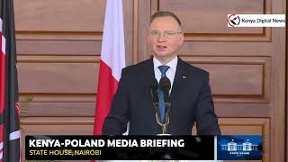 Listen to Poland President Andrzej Dudas remarks during a joint Press briefing with President Ruto [upl. by Rabi202]