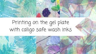 Gelli printing with caligo safe wash inks [upl. by Kosey108]