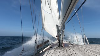 Crossing the Bay of Biscay in galeforce headwinds [upl. by Alahcim183]