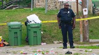 Police search for suspects in Baltimore mass shooting [upl. by Lilak]