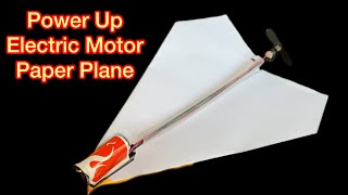 How To Fold A Power Up Coreless Motor Paper Airplane  Unboxing Review [upl. by Ogu918]