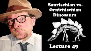 Lecture 49 Saurischian vs Ornithischian Dinosaurs [upl. by Hanima]