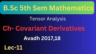 Covariant Derivatives Important Question Solution By Anshumendra Sir  BSc 5th Semester Maths [upl. by Eleik725]