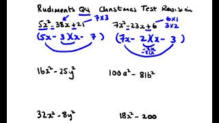 Factorising Q4 Christmas Test Revision [upl. by Ttsepmet786]