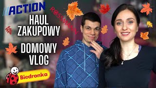 Haul zakupowy Action i Biedronka🛒Domowy vlog🌿 Gosia i Miłosz Vlog [upl. by Ahsiatal136]