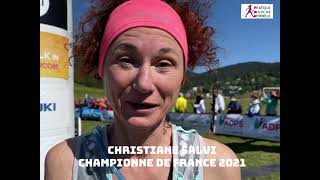 MARCHE NORDIQUE  3 questions à Christiane Salvi championne de France 2021 [upl. by Jorey624]