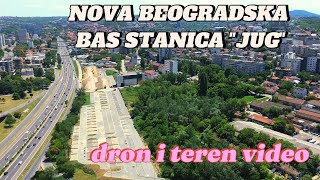 Beograd nova BAS stanica Beograd Jug radovi na probijanju ulice i novim parking mestimadron i teren [upl. by Kori884]