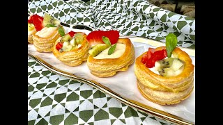 Deliciosas mini tartas de hojaldre rellenas de crema [upl. by Josephson551]