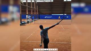 RolandGarros 2020  Dimitrov delightful backhands vs Berankis Practice Court Level [upl. by Notac]