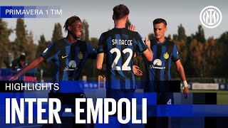 INTER 20 EMPOLI  U19 HIGHLIGHTS  CAMPIONATO PRIMAVERA 1 TIM 2324 ⚽⚫🔵 [upl. by Znarf]