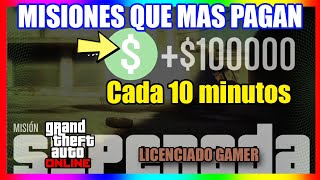 📢TOP 5 MISIONES para GANAR MUCHO DINEROSOLO SIN AYUDA en GTA 5 ONLINE 20022 para POBRES [upl. by Becket]