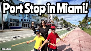 Miami Port Stop  Tour Ocean Drive Lummus Park amp Boarkwalk [upl. by Oilut]