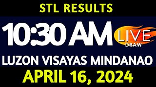 Stl Result Today 1030 am draw April 16 2024 Tuesday Luzon Visayas and Mindanao Area LIVE [upl. by Wakerly]